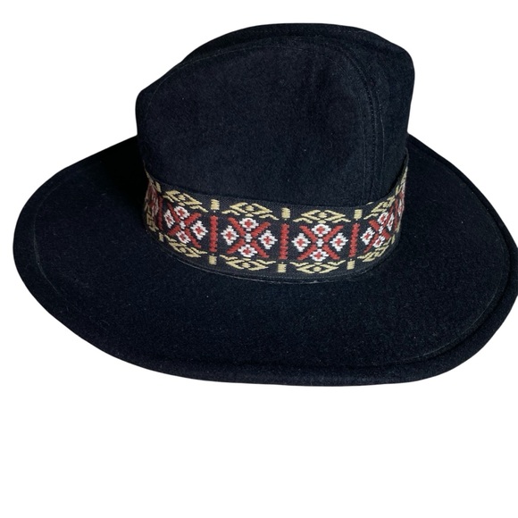 Vintage Black Wool Cowboy Hat - Picture 3 of 6